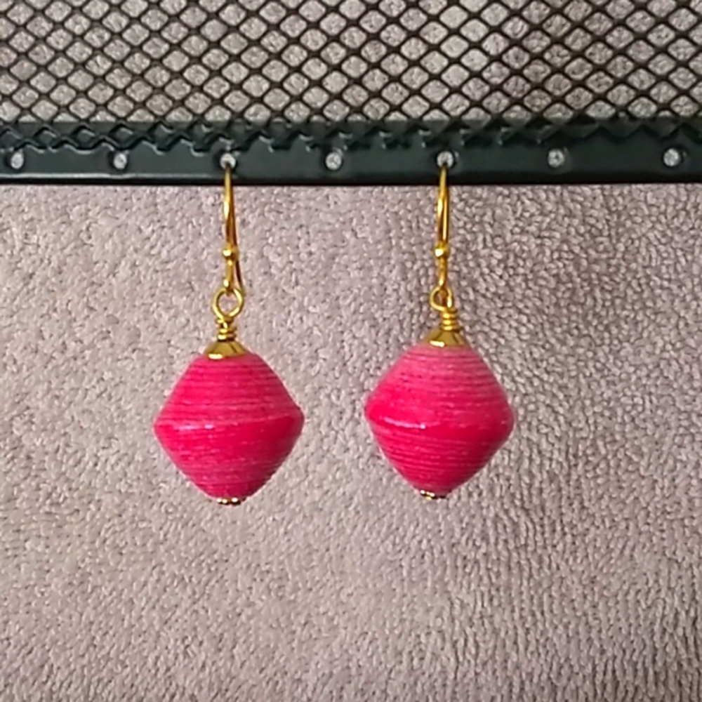 Pink Drop Earrings